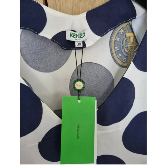 Kenzo shift dress spotty/eiffel tower/statue liberty.  Sz 38 uk 10BNWT  see desc - Picture 3 of 8
